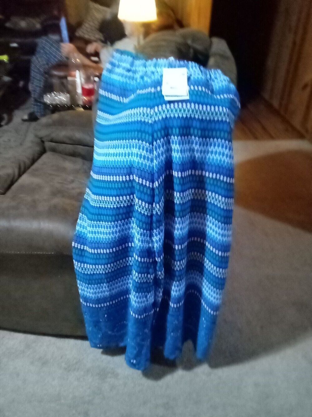 NWT $144 Profile by GOTTEX Lagoon Chiffon SWIMSUIT Cover-Up S/P Pants Women's